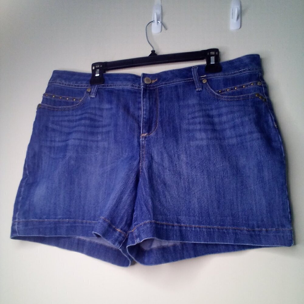 Sonoma Shorts Women 16 Modern Fit Casual Denim Blue